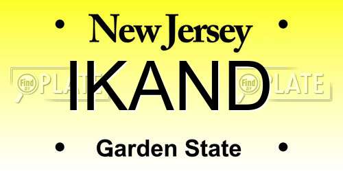 IKAND New Jersey License Plate