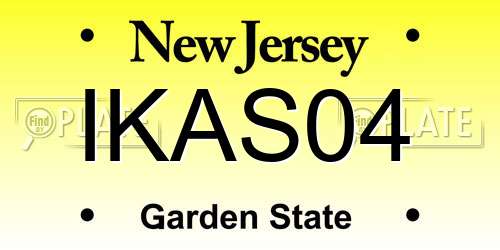 IKAS04 New Jersey License Plate