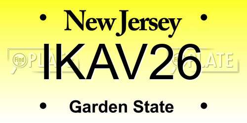 IKAV26 New Jersey License Plate