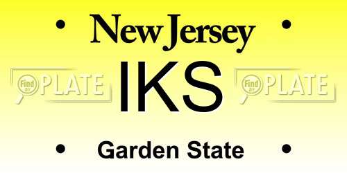 IKS New Jersey License Plate
