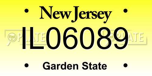 IL06089 New Jersey License Plate