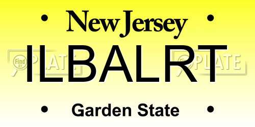 ILBALRT New Jersey License Plate
