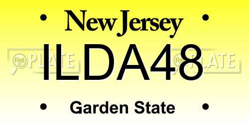 ILDA48 New Jersey License Plate