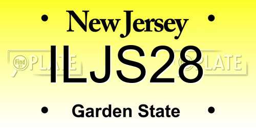 ILJS28 New Jersey License Plate