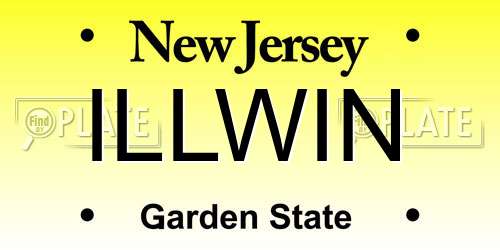 ILLWIN New Jersey License Plate