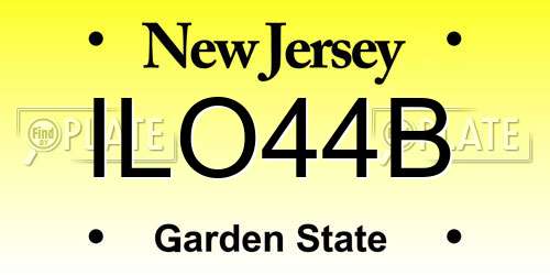 ILO44B New Jersey License Plate