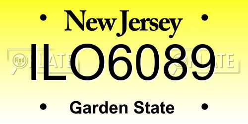 ILO6089 New Jersey License Plate