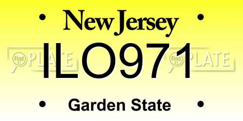 ILO971 New Jersey License Plate