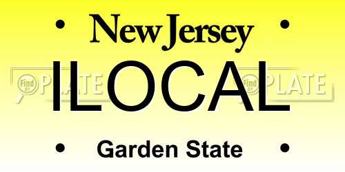 ILOCAL New Jersey License Plate