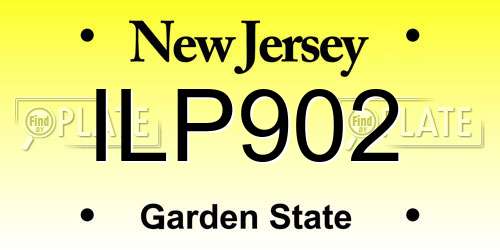ILP902 New Jersey License Plate