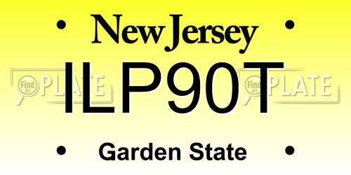 ILP90T New Jersey License Plate