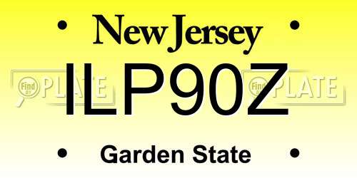 ILP90Z New Jersey License Plate
