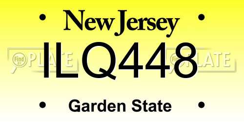 ILQ448 New Jersey License Plate