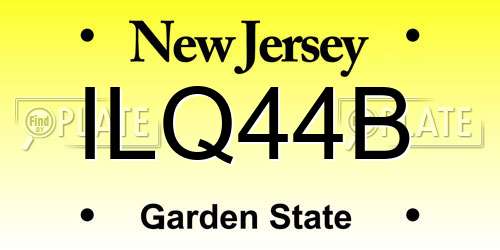 ILQ44B New Jersey License Plate
