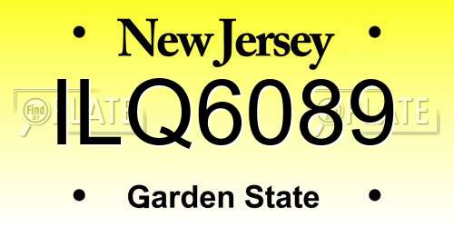 ILQ6089 New Jersey License Plate