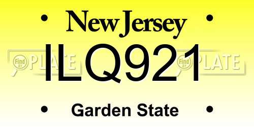 ILQ921 New Jersey License Plate