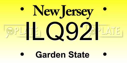 ILQ92I New Jersey License Plate