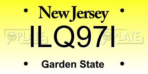 ILQ97I New Jersey License Plate