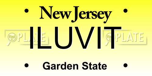 ILUVIT New Jersey License Plate
