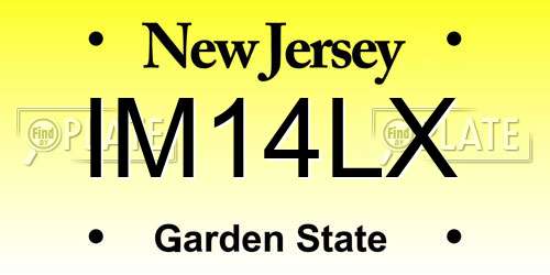 IM14LX New Jersey License Plate