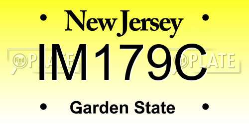 IM179C New Jersey License Plate