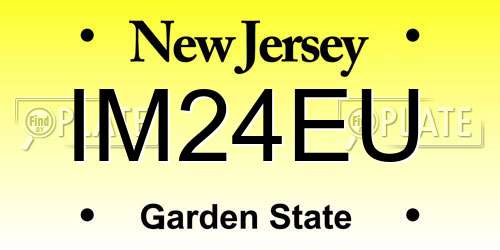 IM24EU New Jersey License Plate