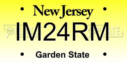 IM24RM New Jersey License Plate