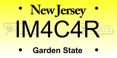 IM4C4R New Jersey License Plate