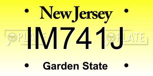 IM741J New Jersey License Plate