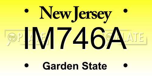 IM746A New Jersey License Plate