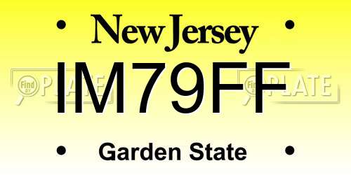IM79FF New Jersey License Plate