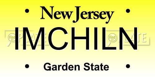 IMCHILN New Jersey License Plate