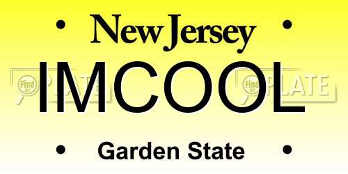 IMCOOL New Jersey License Plate