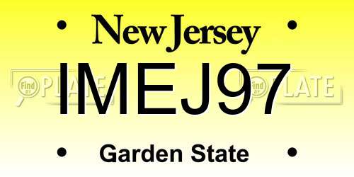 IMEJ97 New Jersey License Plate