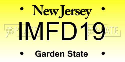 IMFD19 New Jersey License Plate