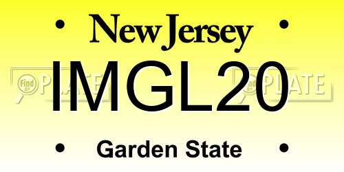 IMGL20 New Jersey License Plate