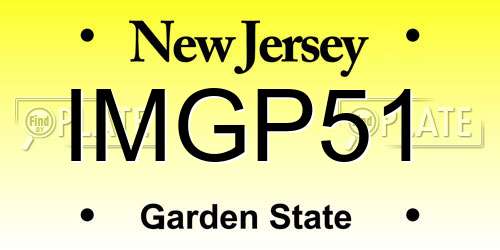 IMGP51 New Jersey License Plate