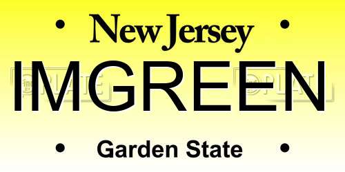 IMGREEN New Jersey License Plate