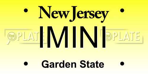 IMINI New Jersey License Plate