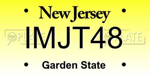 IMJT48 New Jersey License Plate