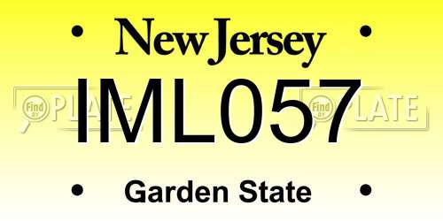 IML057 New Jersey License Plate