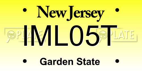 IML05T New Jersey License Plate