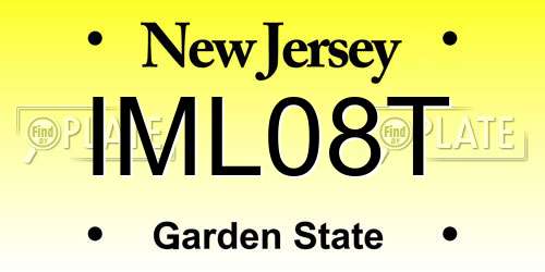 IML08T New Jersey License Plate