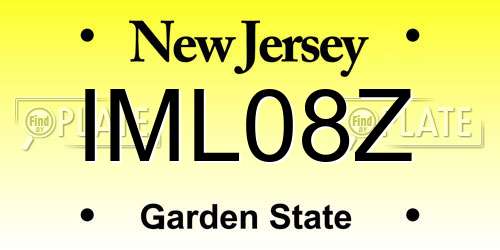IML08Z New Jersey License Plate