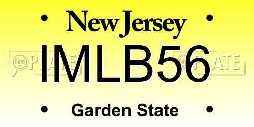 IMLB56 New Jersey License Plate