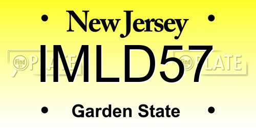 IMLD57 New Jersey License Plate