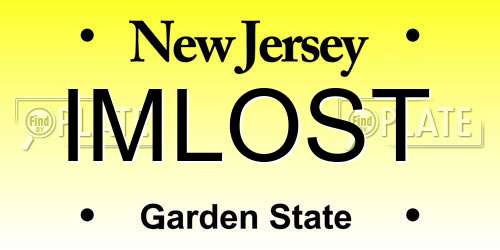 IMLOST New Jersey License Plate