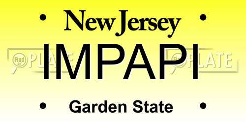 IMPAPI New Jersey License Plate
