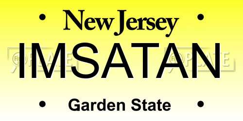 IMSATAN New Jersey License Plate