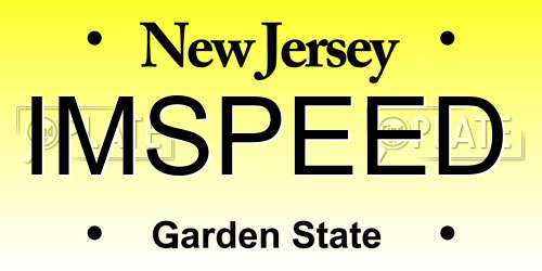IMSPEED New Jersey License Plate